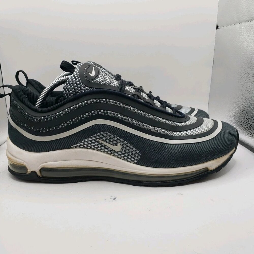 Nike Men's Black and White Air Max 97-Style Sneakers